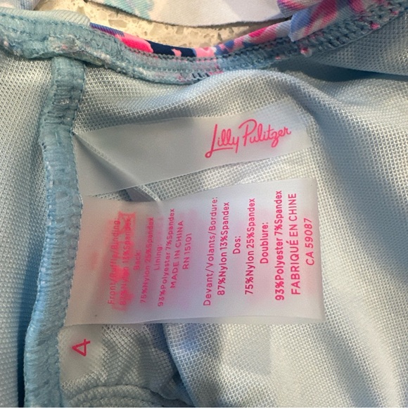 NWOT LILLY PULITZER Size 4 JOSSETTE Coral ONE-PIECE SWIMSUIT BAHAMAS BEACHCOMBER - Picture 9 of 13